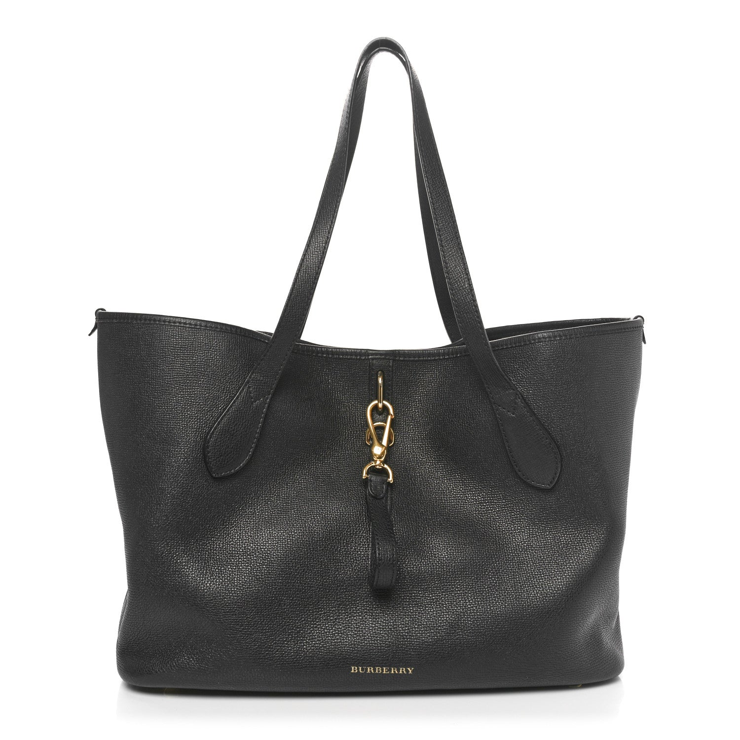 Burberry Grainy Calfskin Medium Honeybrook Tote Black 1 of 9