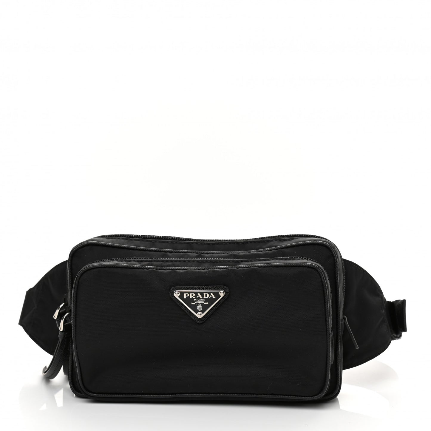 Tessuto Nylon Saffiano Belt Bag Black