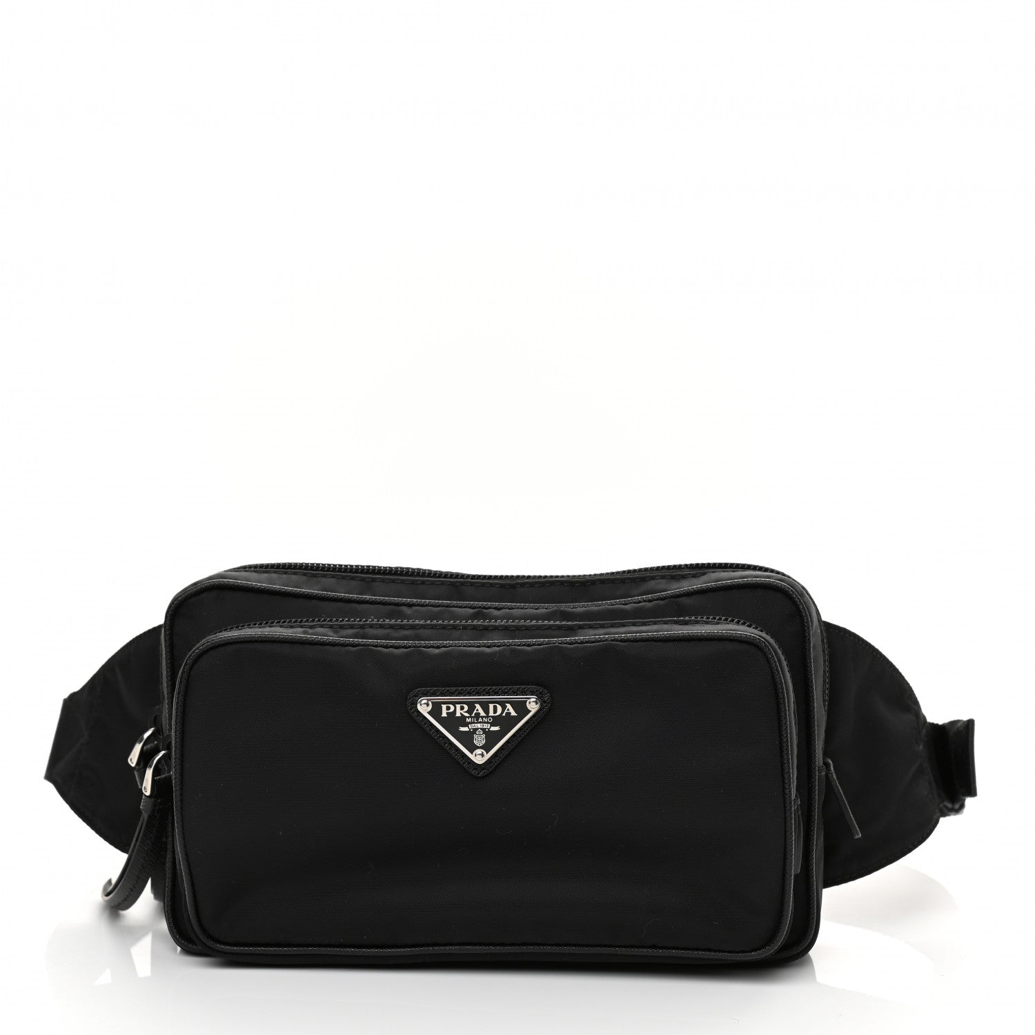 Prada Tessuto Nylon Saffiano Belt Bag Black 1 of 9