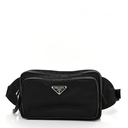 Prada Tessuto Nylon Saffiano Belt Bag Black 1 of 9