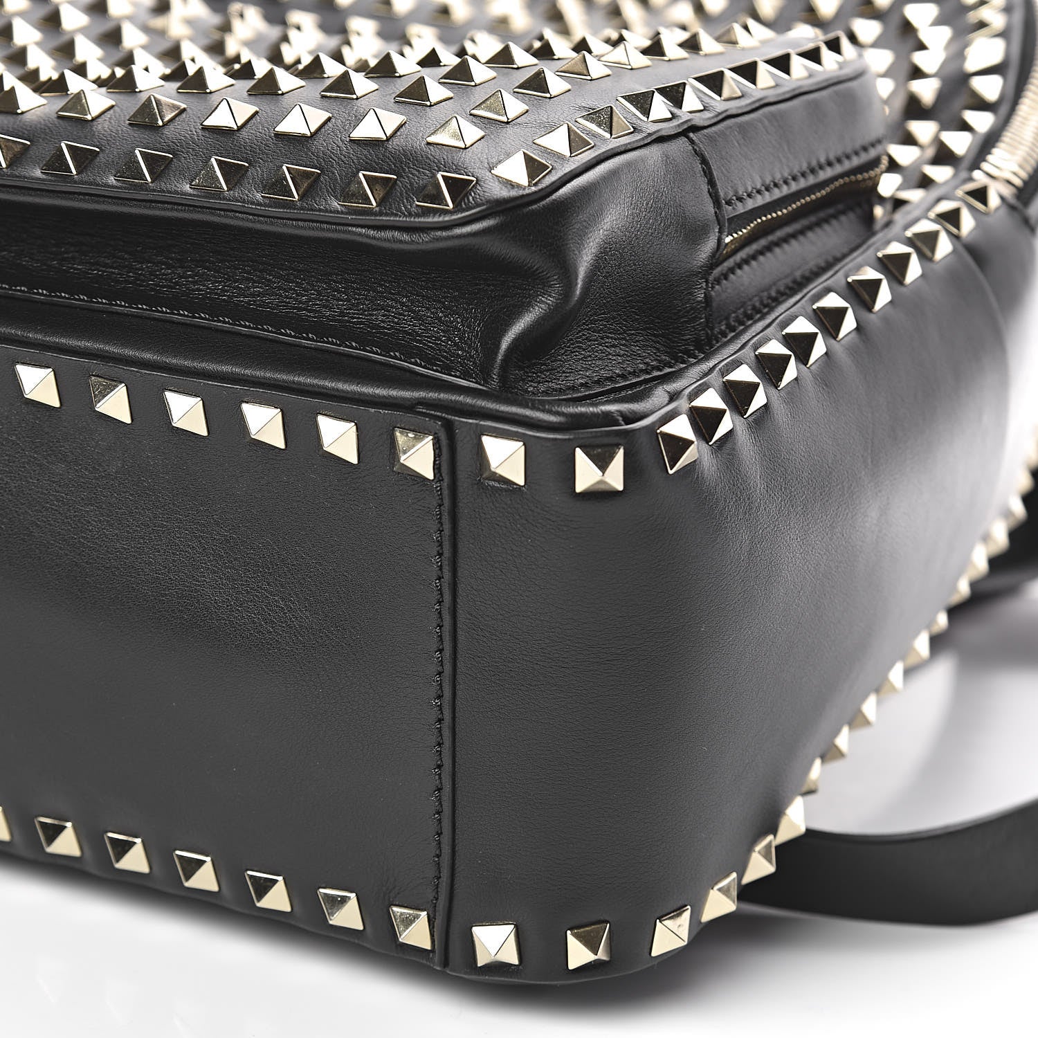 Valentino Garavani Calfskin Medium Rockstud All Over Backpack Black 8 of 9