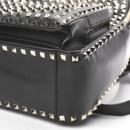 Valentino Garavani Calfskin Medium Rockstud All Over Backpack Black 8 of 9