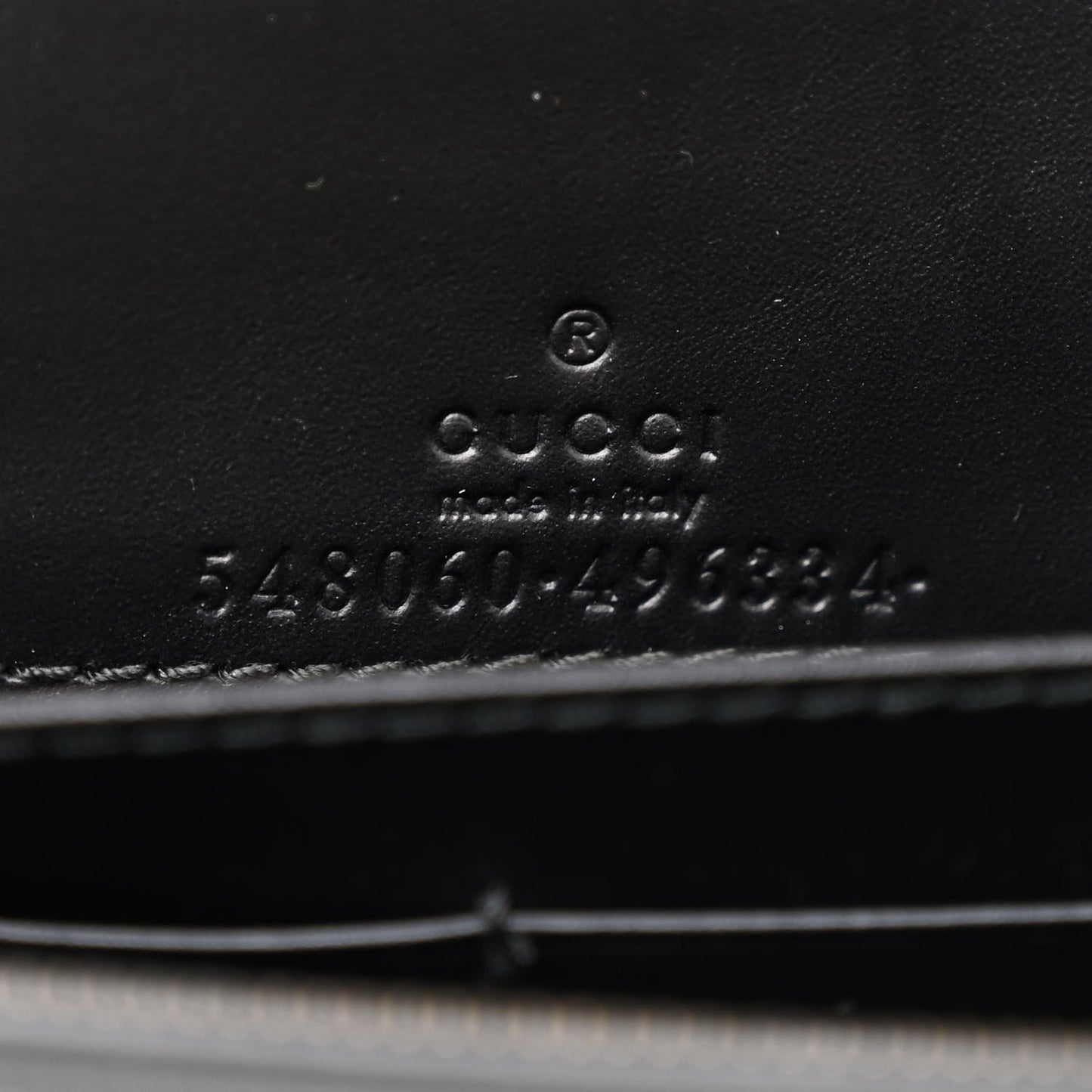 Guccissima Signature Crystal Cat Chain Wallet Black