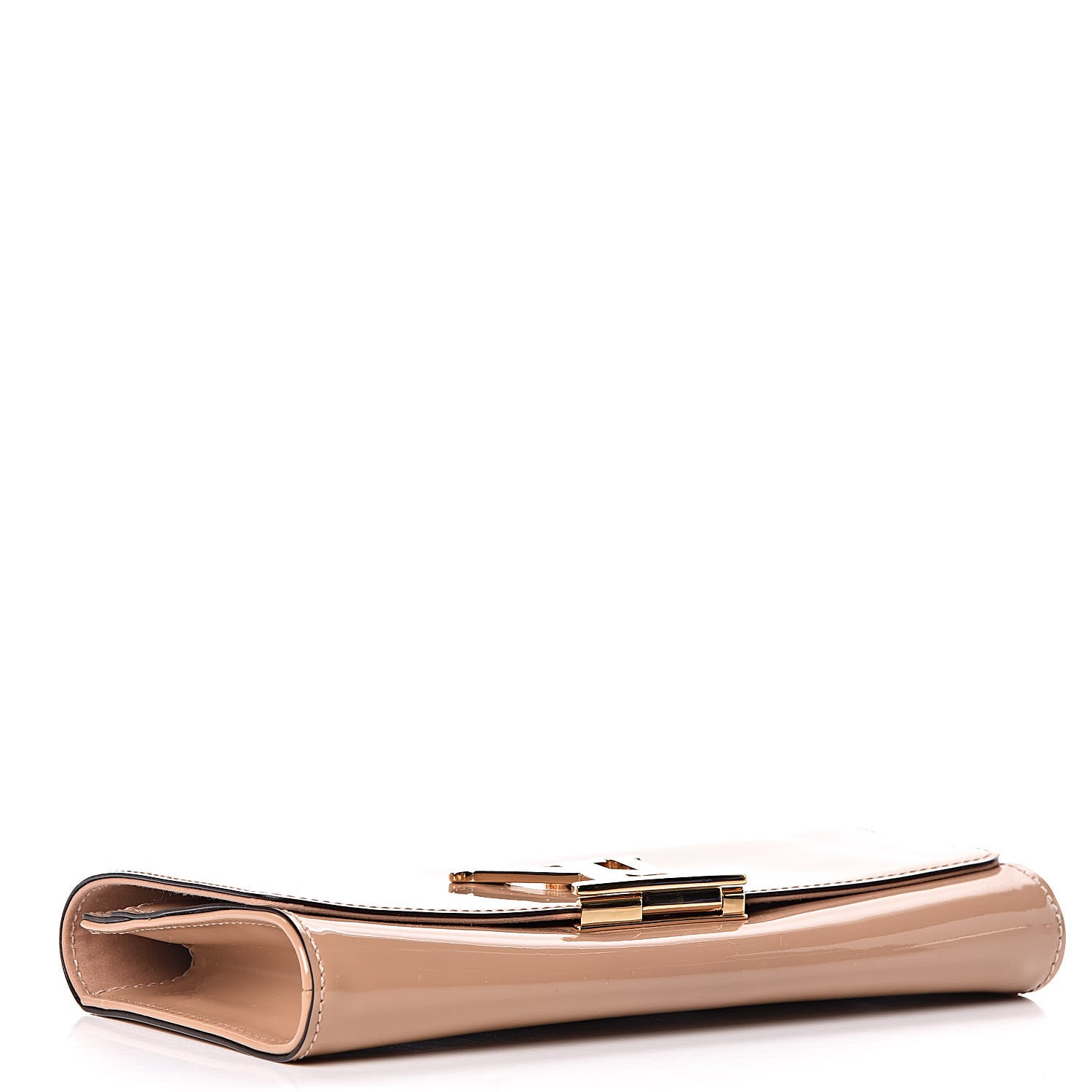 Louis Vuitton Patent Louise Clutch Nude 4 of 8