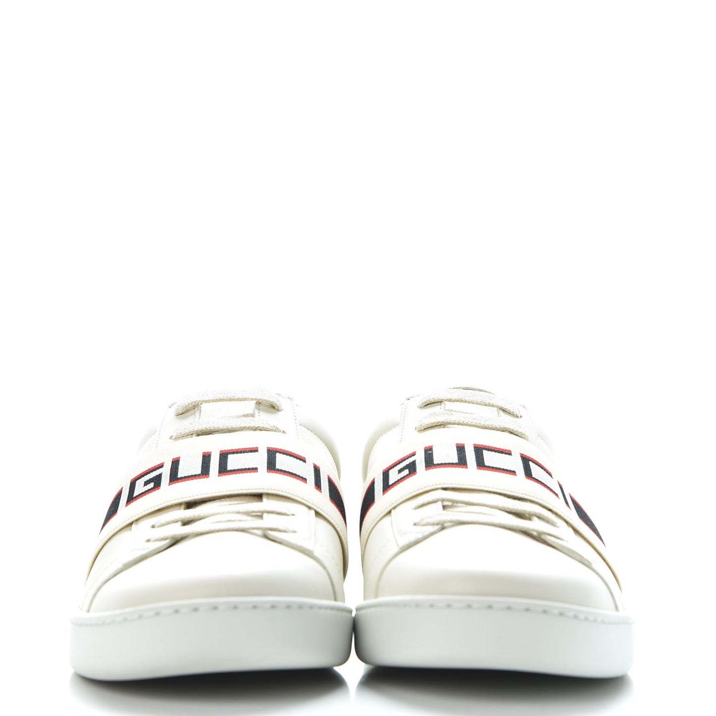 Calfskin Stripe Womens New Ace Sneakers 41 New Mystic White Ecru Red Flame