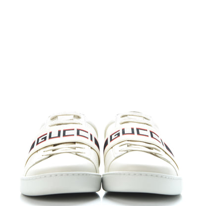 Gucci Calfskin Stripe Womens New Ace Sneakers 41 New Mystic White Ecru Red Flame 3 of 11
