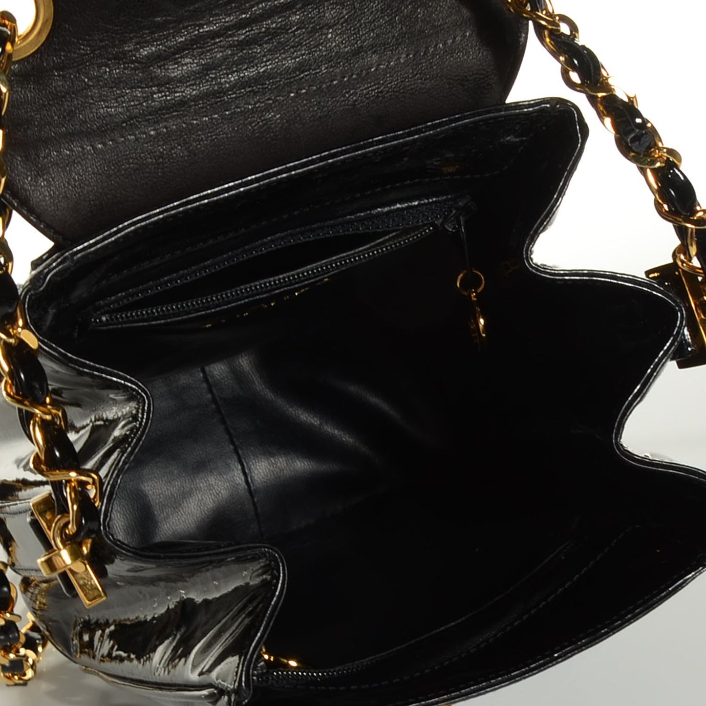 Patent Mini Flap Black
