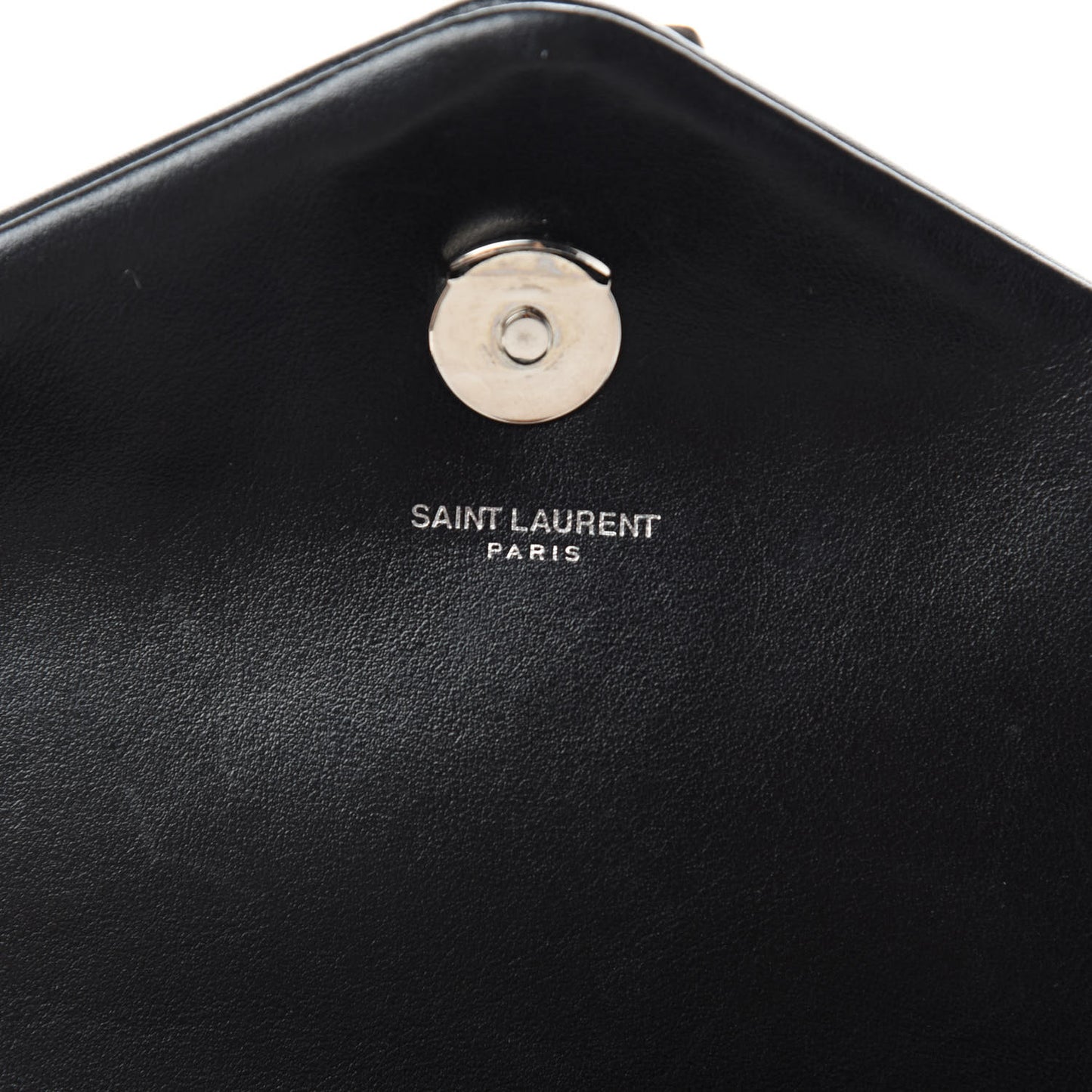 Calfskin Y Quilted Monogram Large Loulou Chain Satchel Black
