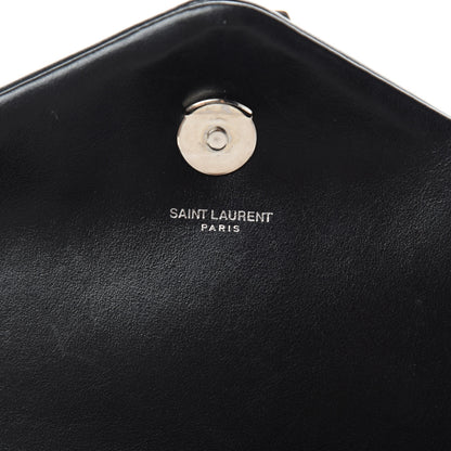 Saint Laurent Calfskin Y Quilted Monogram Large Loulou Chain Satchel Black 10 of 12