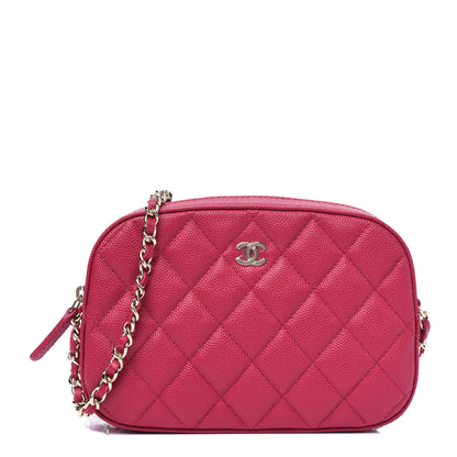 Chanel Caviar Quilted Camera Case Dark Pink 1 of 5