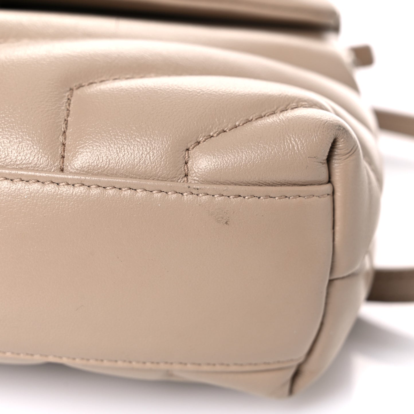 Calfskin Y Quilted Monogram Toy Loulou Crossbody Bag Dark Beige