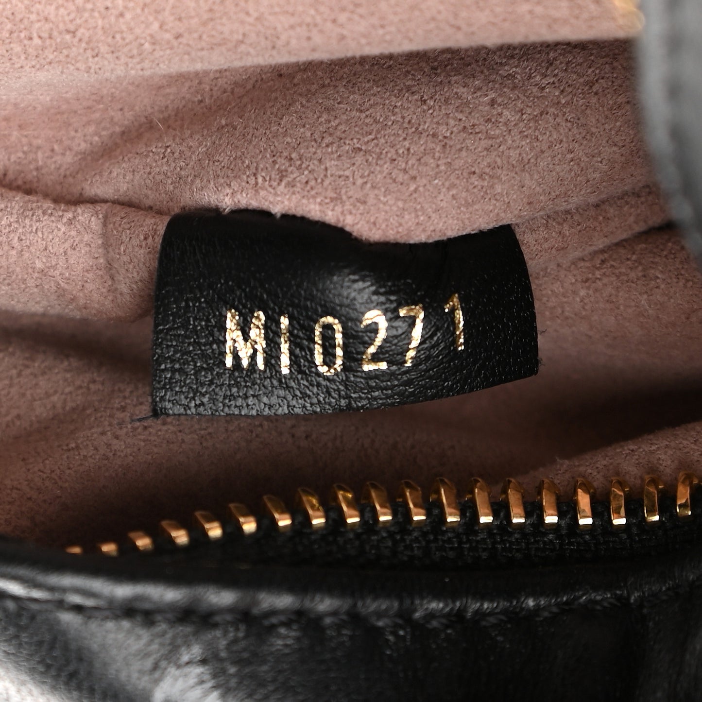 Lambskin Embossed Monogram Coussin PM Black
