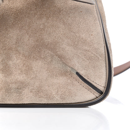 Chloe Suede Calfskin Small Lexa Shoulder Bag Motty Grey 14 of 16