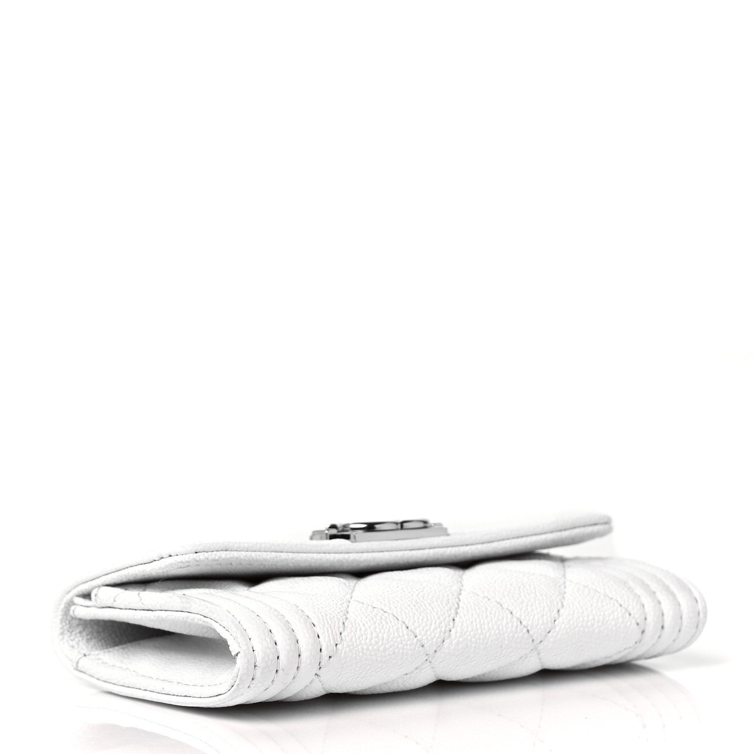 Chanel Caviar Quilted Boy Flap Card Holder White 4 of 7