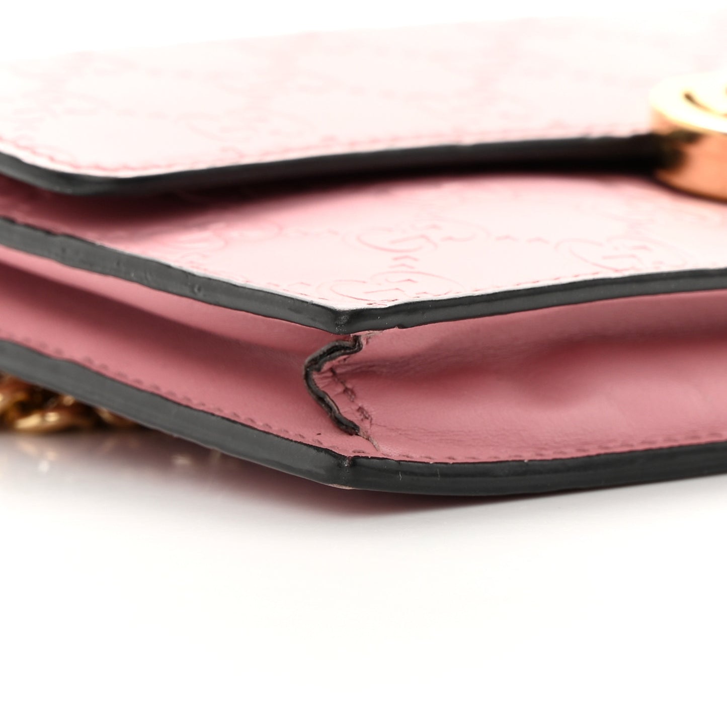 Guccissima Icon Chain Wallet Carmine Rose
