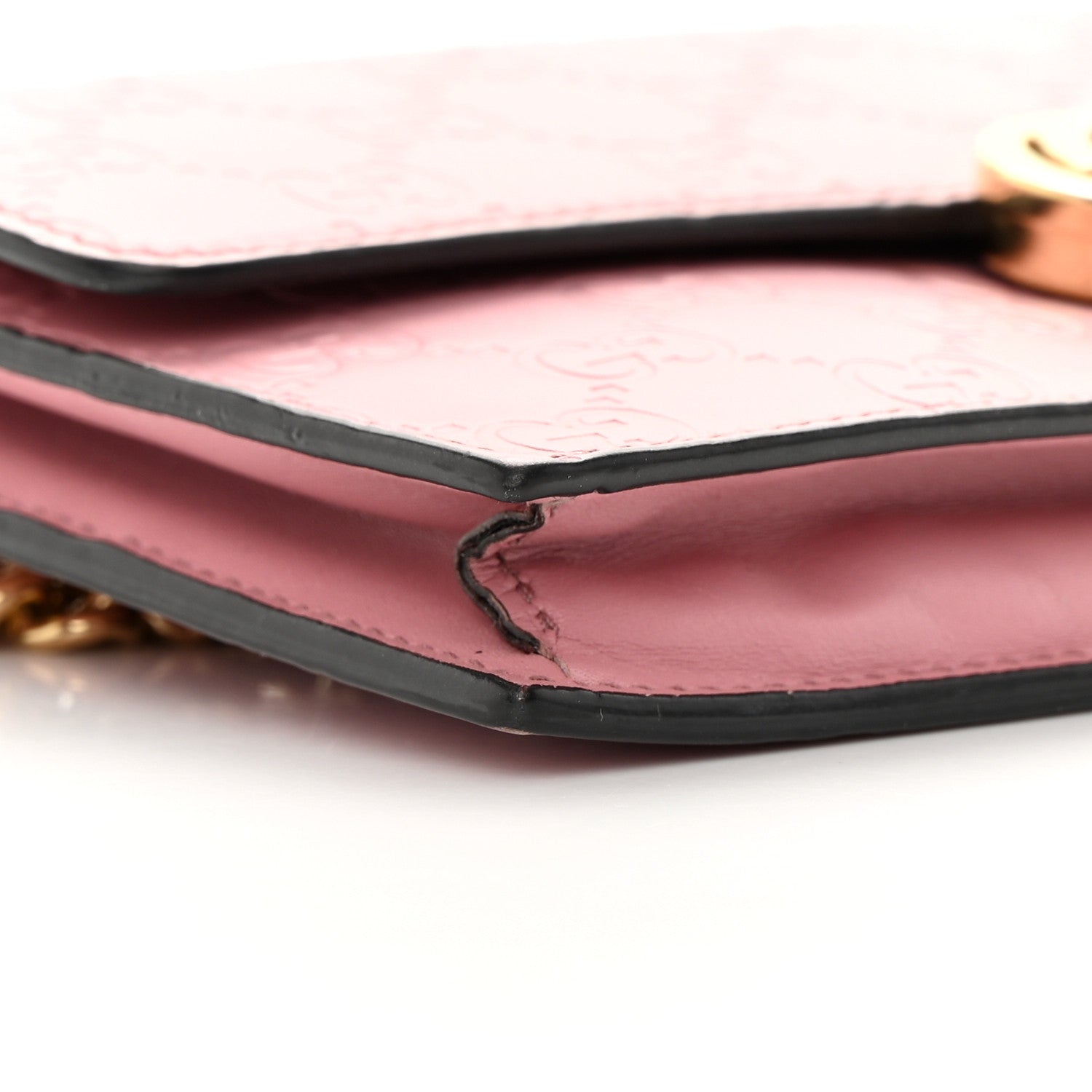 Gucci Guccissima Icon Chain Wallet Carmine Rose 9 of 17