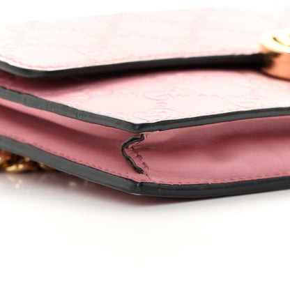 Gucci Guccissima Icon Chain Wallet Carmine Rose 9 of 17