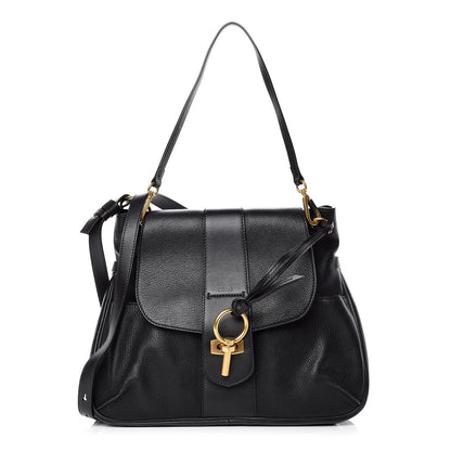 Chloe Grained Lambskin Calfskin Medium Lexa Shoulder Bag Black 1 of 19