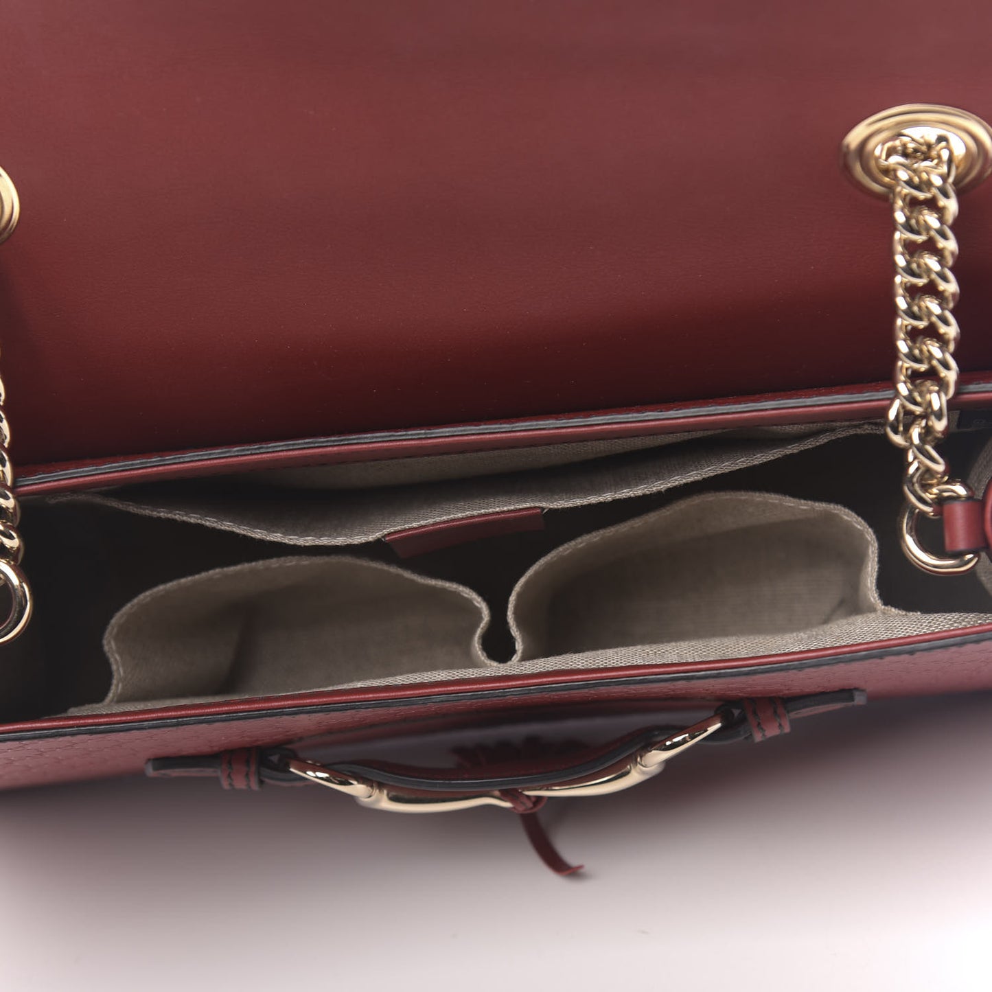 Microguccissima Medium Emily Chain Shoulder Bag Red