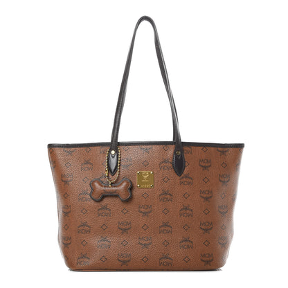 MCM Visetos Dog Bone Shopper Tote Brown 1 of 12