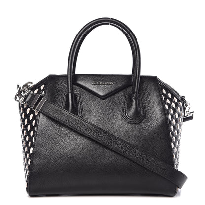 Givenchy Sugar Goatskin Woven Small Antigona Black White 1 of 14