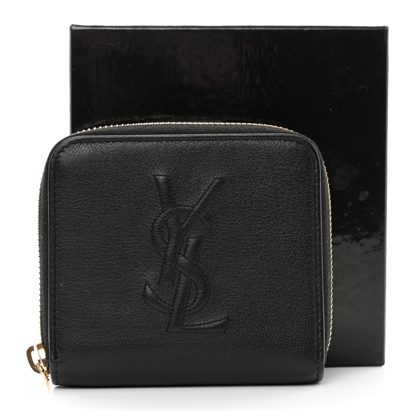 Goatskin Compact Wallet Black