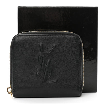 Saint Laurent Goatskin Compact Wallet Black 10 of 10