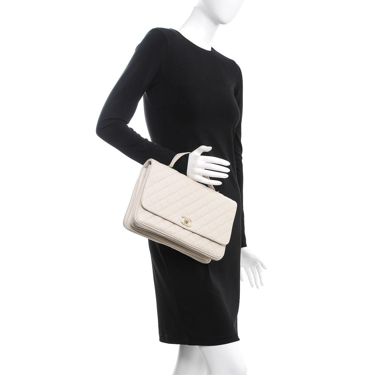 Chanel Lambskin Quilted Medium Citizen Chic Flap Ivory 3 of 10