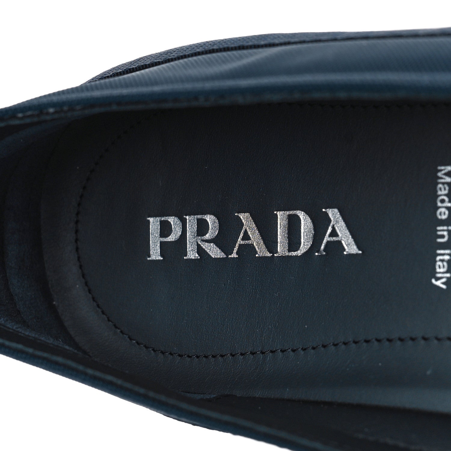 Prada Technical Nylon Triangle Logo Mens Slip On Sneakers 12 Oltremare 8 of 10