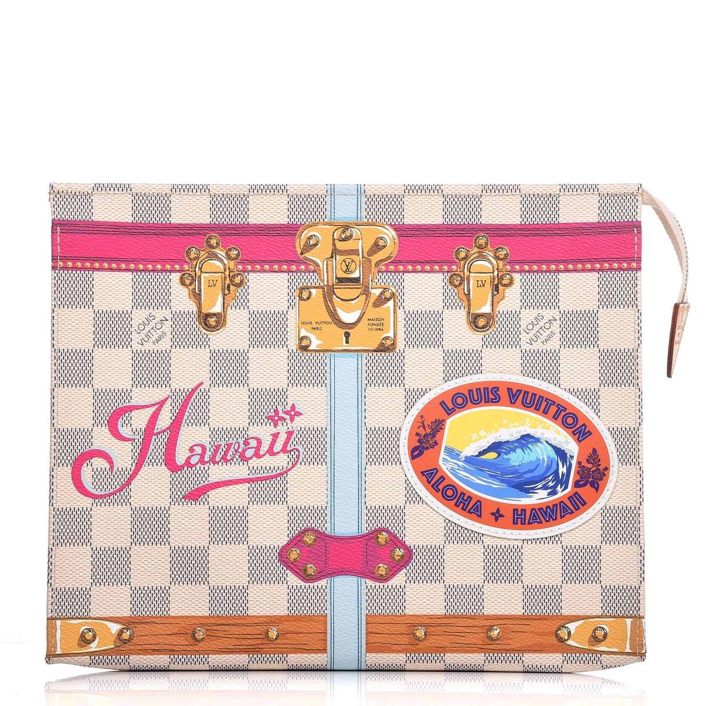 Damier Azur Summer Trunks Hawaii Toiletry Pouch 26