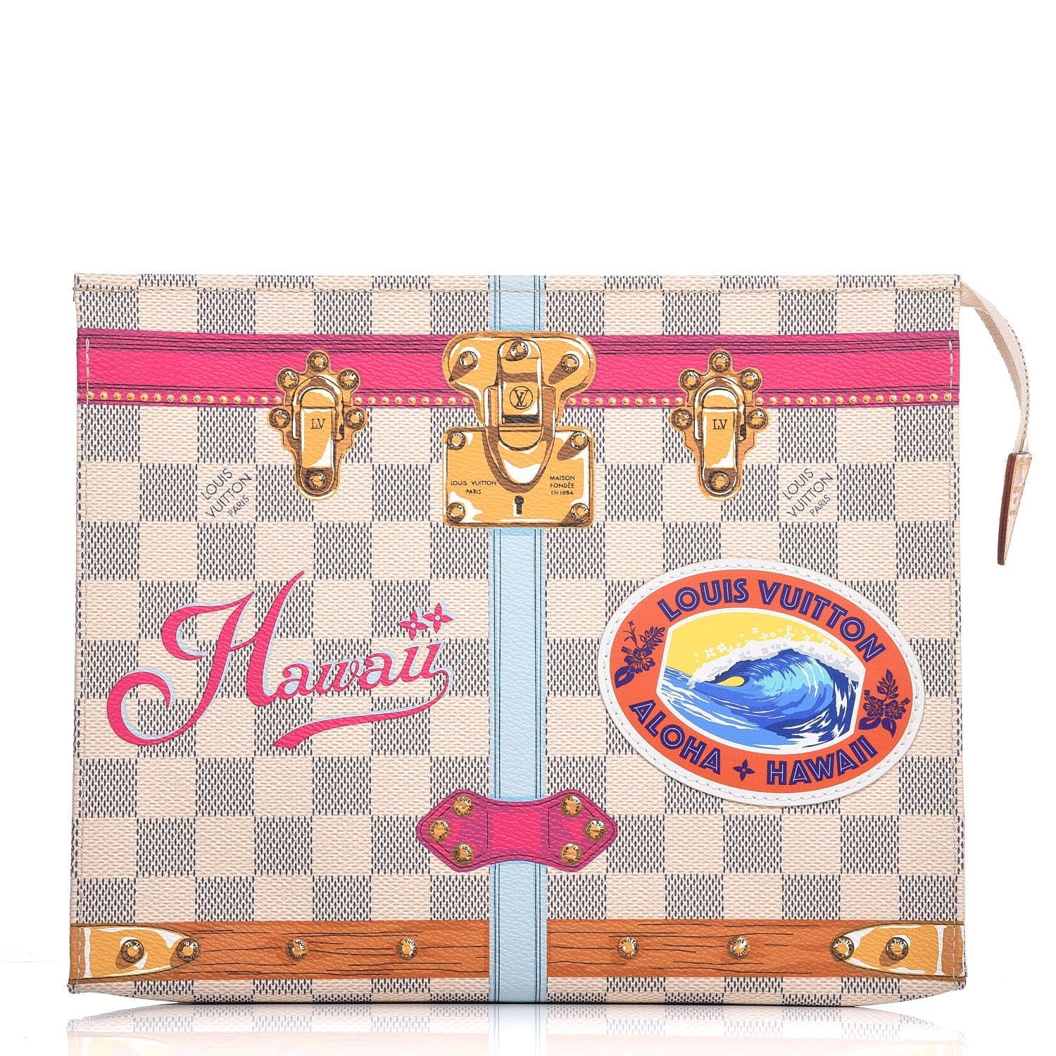 Louis Vuitton Damier Azur Summer Trunks Hawaii Toiletry Pouch 26 1 of 8