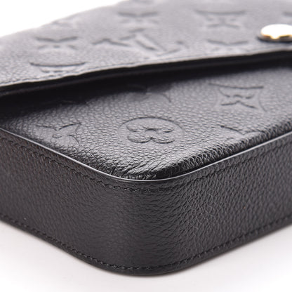 Louis Vuitton Empreinte Pochette Felicie Chain Wallet Black 7 of 10