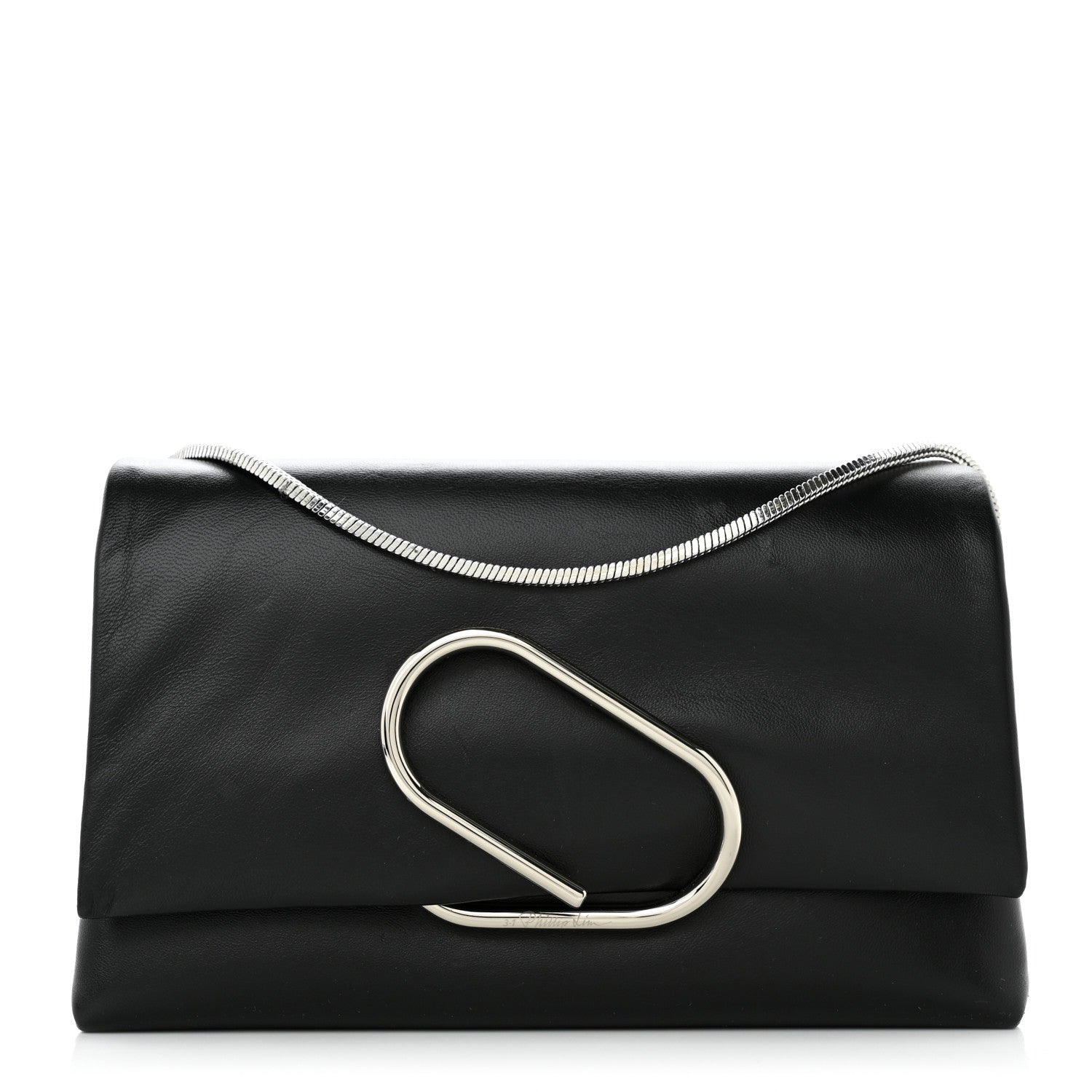 3.1 Phillip Lim Calfskin Alix Soft Flap Clutch Black 1 of 11