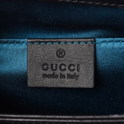 Gucci Suede Patent Web Small Ophidia Chain Shoulder Bag New Shamarock Black 6 of 11