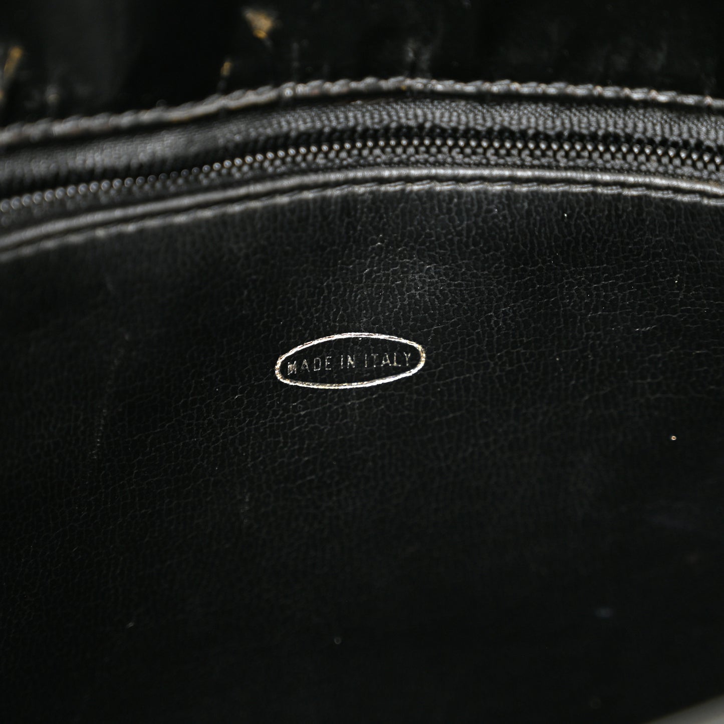 Patent Quilted Shopping Tote  Black