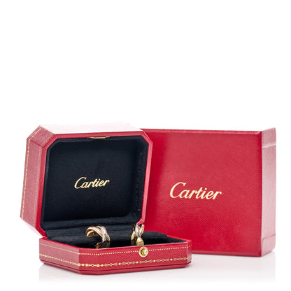 Cartier 18K Pink Yellow White Gold Small Trinity Earrings 7 of 7
