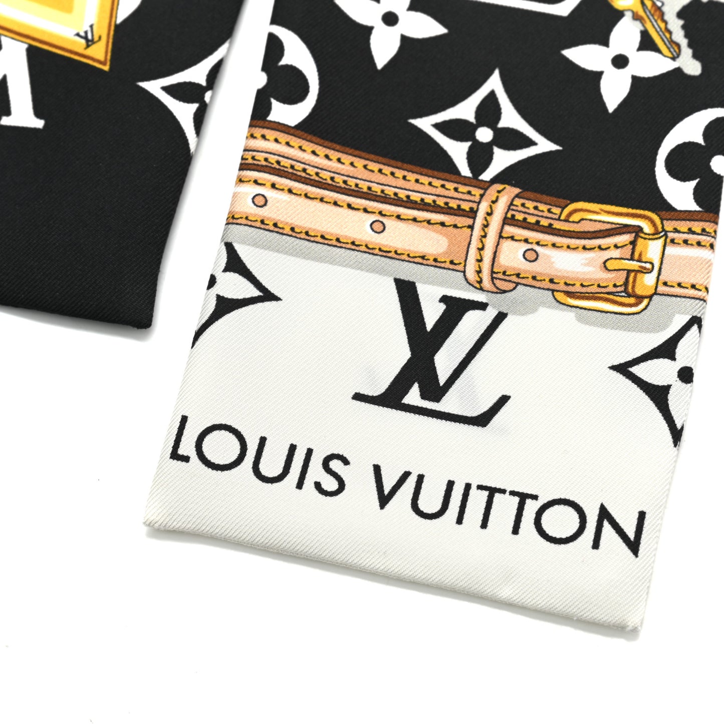 Silk Monogram Confidential Bandeau Black