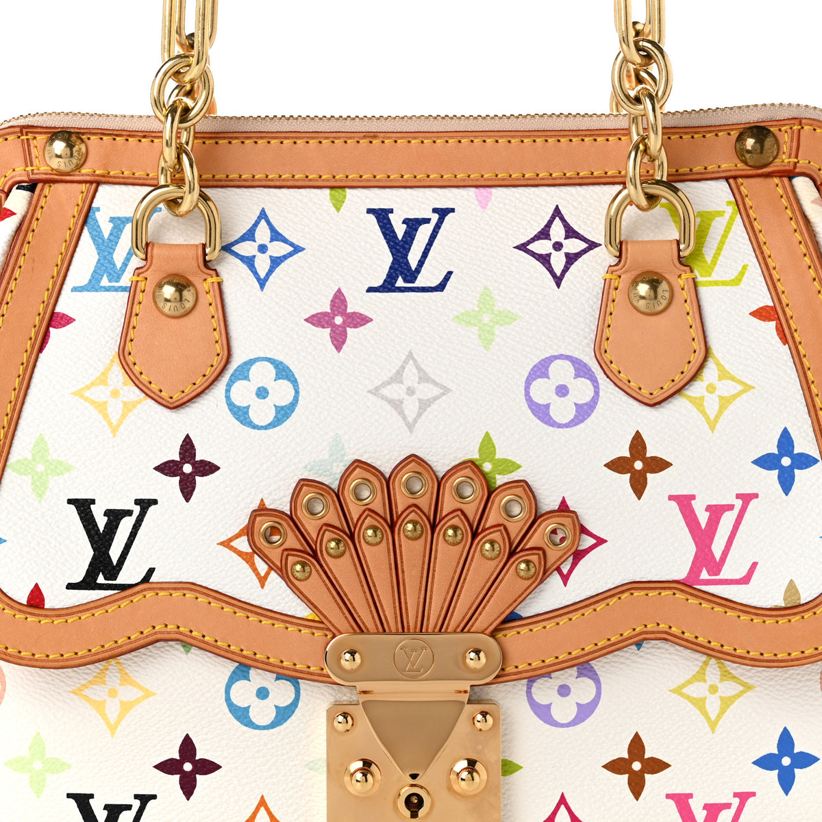 Louis Vuitton Monogram Multicolor Gracie MM White 7 of 9