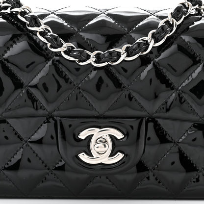Chanel Patent Calfskin Quilted Mini Rectangular Flap Black 8 of 10