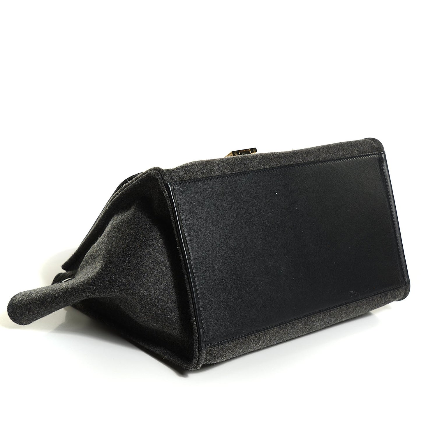 Smooth Calfskin Felt Medium Trapeze Dark Grey