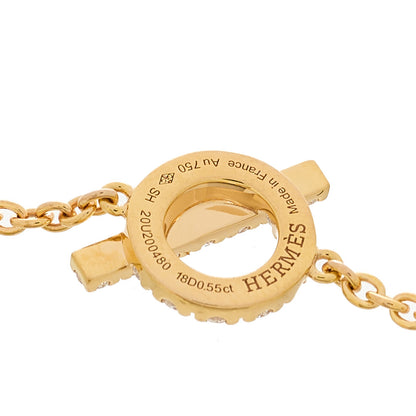Hermes 18K Rose Gold Diamond Finesse Bracelet SH 3 of 4