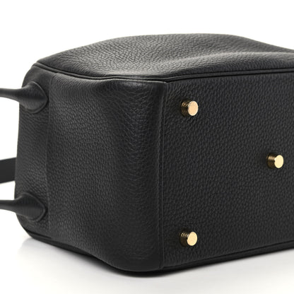 Hermes Taurillon Clemence Lindy 26 Black 6 of 10