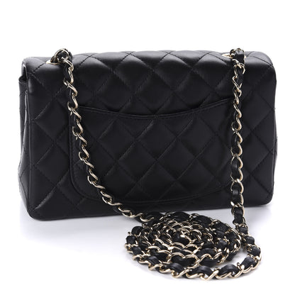 Chanel Lambskin Quilted Mini Rectangular Flap Black 3 of 11