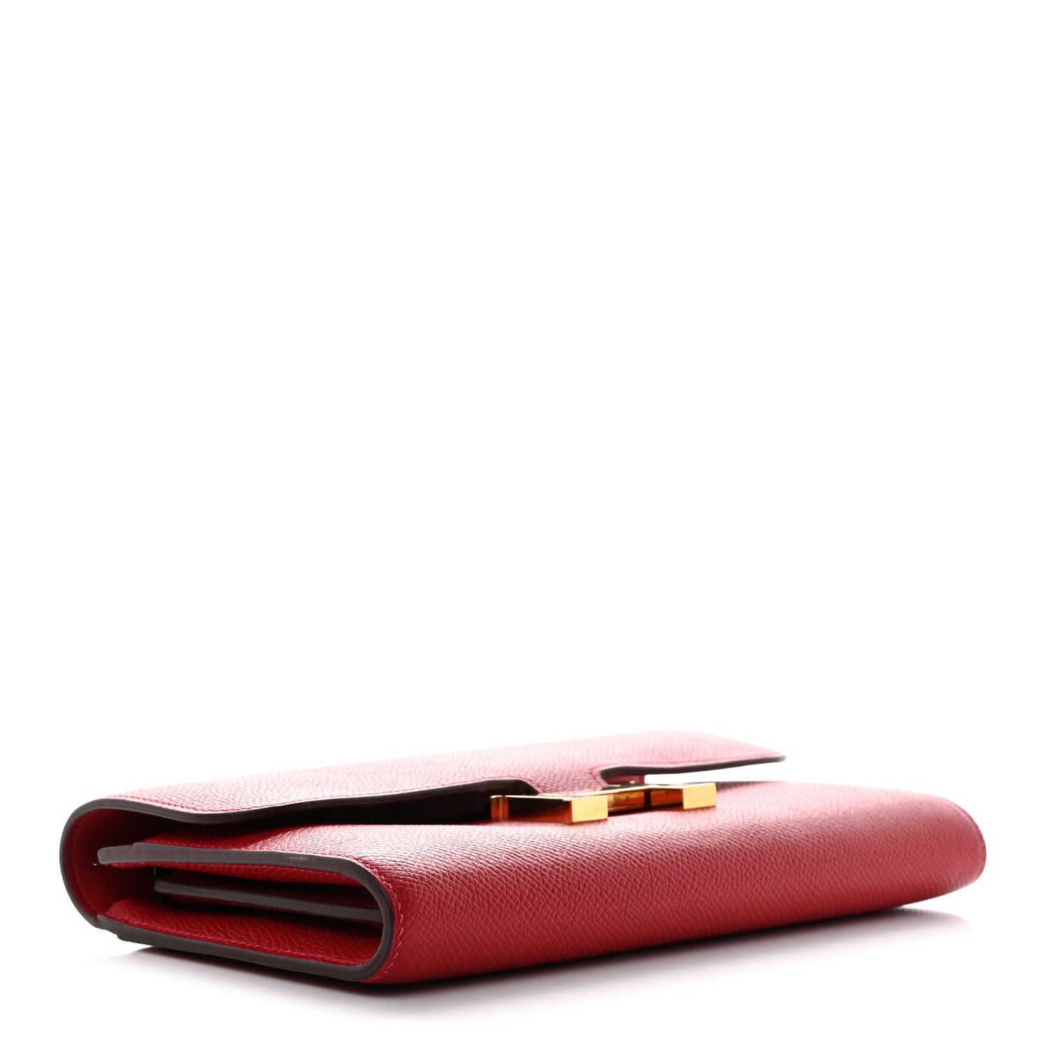 Hermes Epsom Constance Long Wallet Rouge Casaque 4 of 8