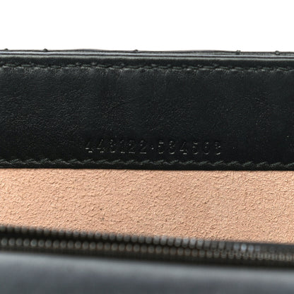 Gucci Calfskin Matelasse Mini Pearly GG Marmont Chain Wallet Black 7 of 13