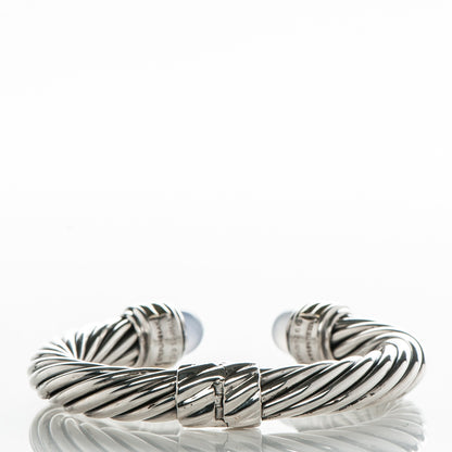 David Yurman Sterling Silver Chalcedony 10mm Cable Classics Bracelet 3 of 5