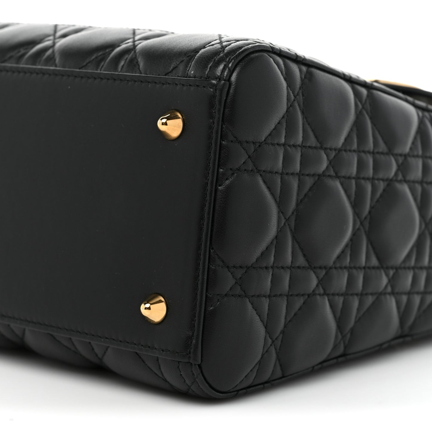 Lambskin Cannage Medium Lady Dior Black