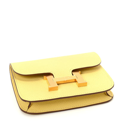 Hermes Epsom Constance Slim Wallet Jaune Poussin 4 of 8