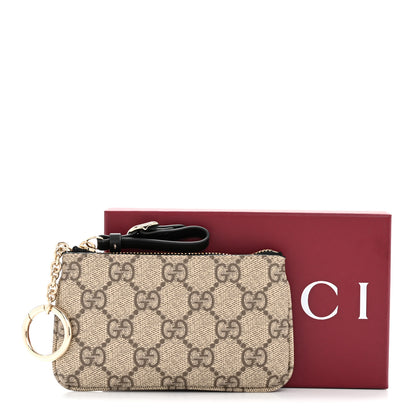 Gucci GG Supreme Monogram Selleria Key Case Beige Black 17 of 18