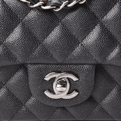 Chanel Iridescent Caviar Quilted Mini Rectangular Flap Black 8 of 13